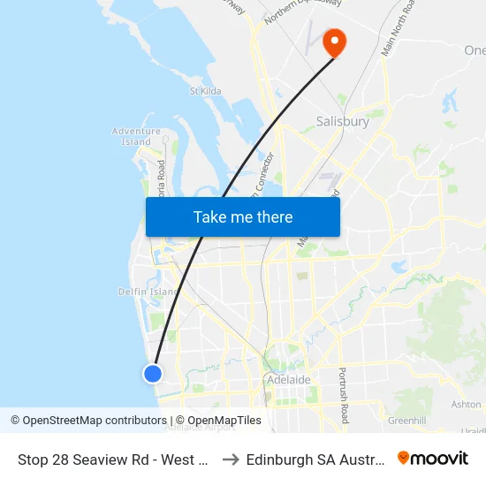 Stop 28 Seaview Rd - West side to Edinburgh SA Australia map