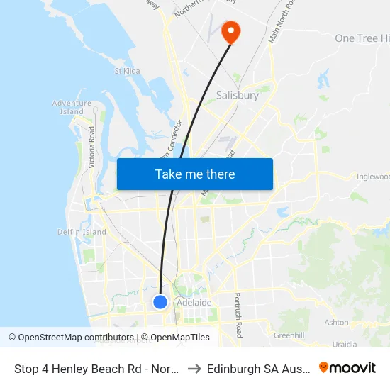 Stop 4 Henley Beach Rd - North side to Edinburgh SA Australia map