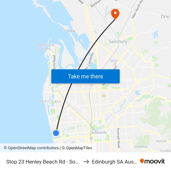 Stop 23 Henley Beach Rd - South side to Edinburgh SA Australia map