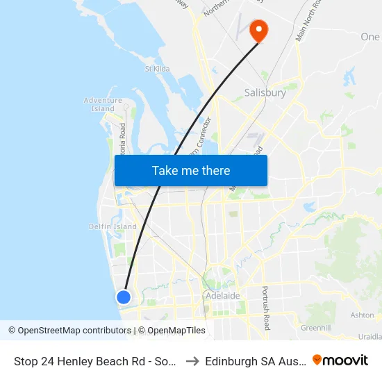 Stop 24 Henley Beach Rd - South side to Edinburgh SA Australia map