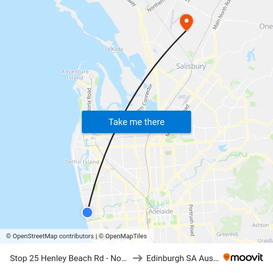 Stop 25 Henley Beach Rd - North side to Edinburgh SA Australia map