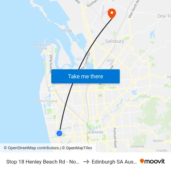 Stop 18 Henley Beach Rd - North side to Edinburgh SA Australia map