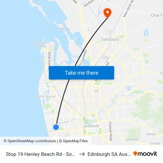 Stop 19 Henley Beach Rd - South side to Edinburgh SA Australia map