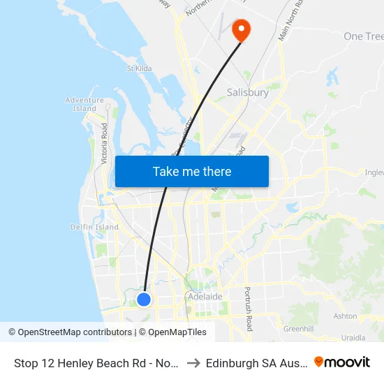 Stop 12 Henley Beach Rd - North side to Edinburgh SA Australia map