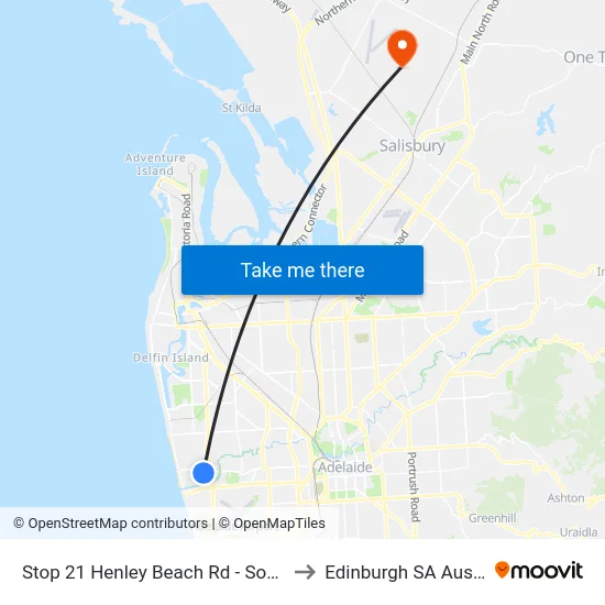 Stop 21 Henley Beach Rd - South side to Edinburgh SA Australia map