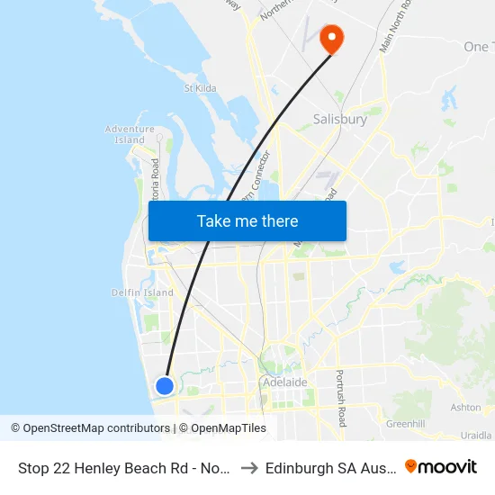 Stop 22 Henley Beach Rd - North side to Edinburgh SA Australia map