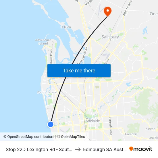 Stop 22D Lexington Rd - South side to Edinburgh SA Australia map