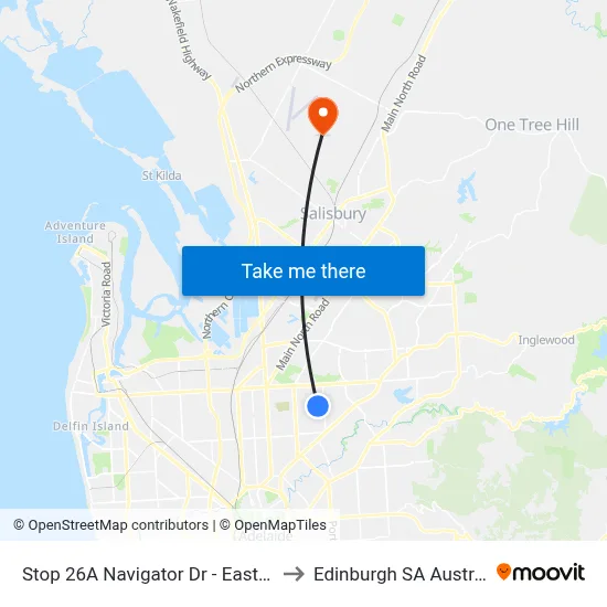 Stop 26A Navigator Dr - East side to Edinburgh SA Australia map
