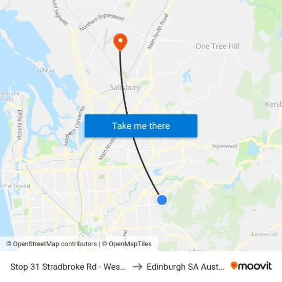Stop 31 Stradbroke Rd - West side to Edinburgh SA Australia map