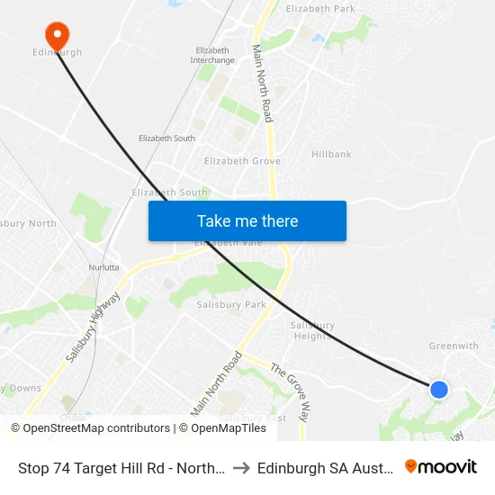 Stop 74 Target Hill Rd - North side to Edinburgh SA Australia map