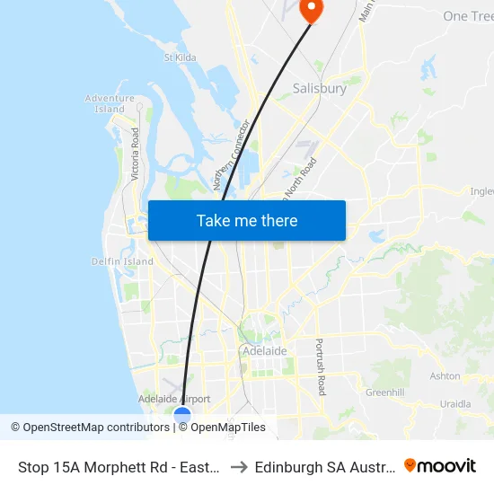 Stop 15A Morphett Rd - East side to Edinburgh SA Australia map