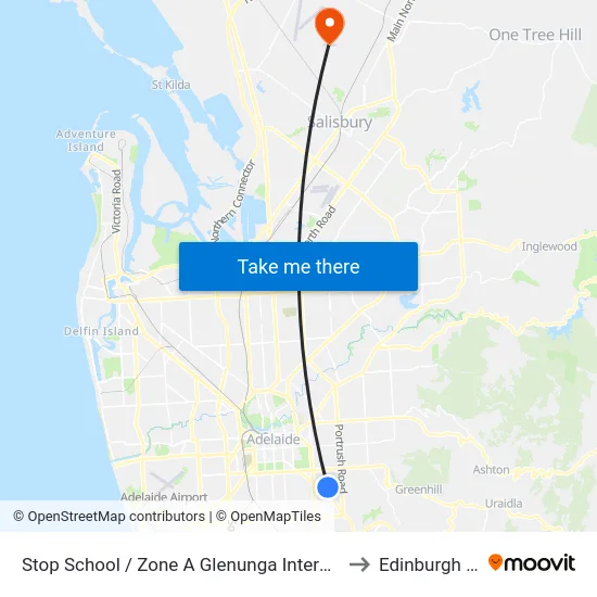 Stop School / Zone A Glenunga International High School Conyngham St to Edinburgh SA Australia map