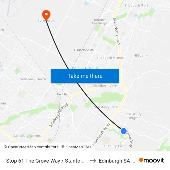 Stop 61 The Grove Way / Stanford Rd - South side to Edinburgh SA Australia map