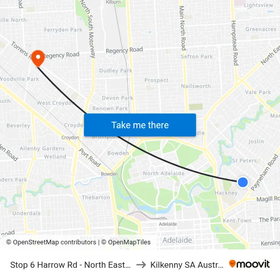 Stop 6 Harrow Rd - North East side to Kilkenny SA Australia map