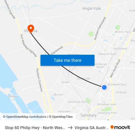 Stop 60 Philip Hwy - North West side to Virginia SA Australia map