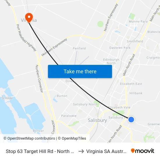 Stop 63 Target Hill Rd - North side to Virginia SA Australia map