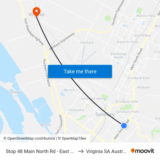 Stop 48 Main North Rd - East side to Virginia SA Australia map