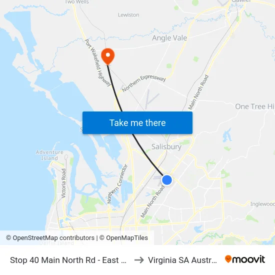 Stop 40 Main North Rd - East side to Virginia SA Australia map