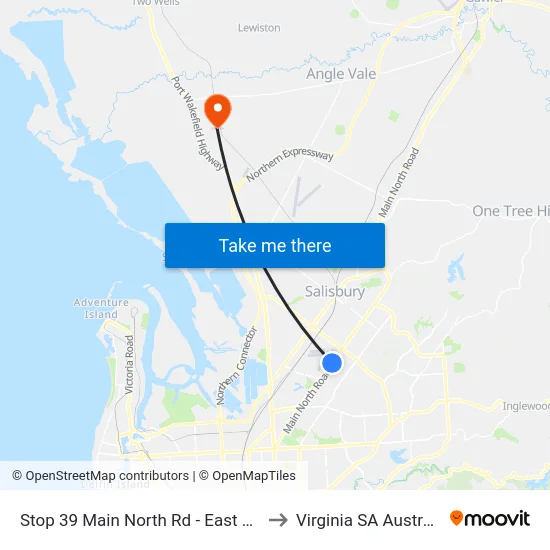 Stop 39 Main North Rd - East side to Virginia SA Australia map