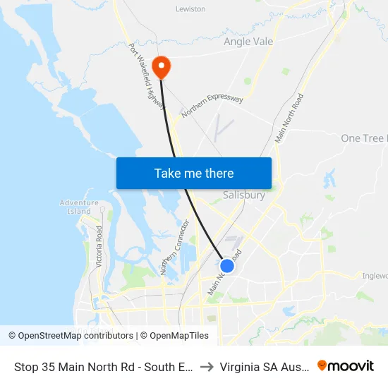 Stop 35 Main North Rd - South East side to Virginia SA Australia map
