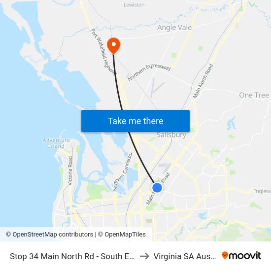 Stop 34 Main North Rd - South East side to Virginia SA Australia map