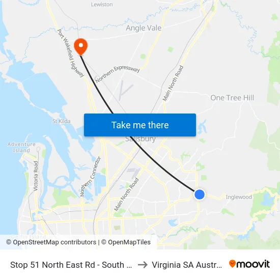 Stop 51 North East Rd - South side to Virginia SA Australia map