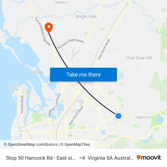 Stop 50 Hancock Rd - East side to Virginia SA Australia map