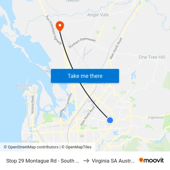 Stop 29 Montague Rd - South side to Virginia SA Australia map