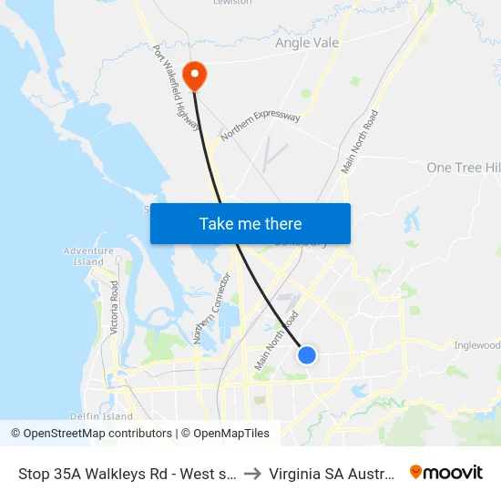 Stop 35A Walkleys Rd - West side to Virginia SA Australia map