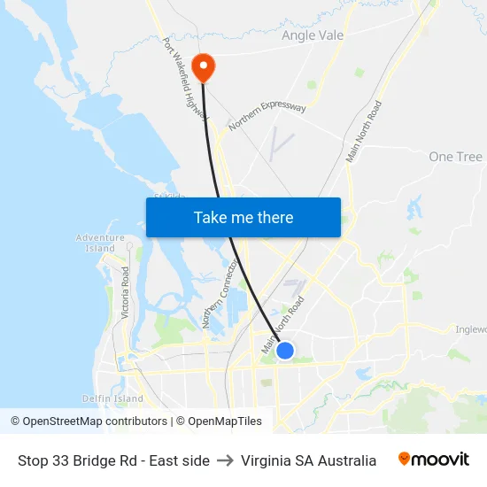 Stop 33 Bridge Rd - East side to Virginia SA Australia map