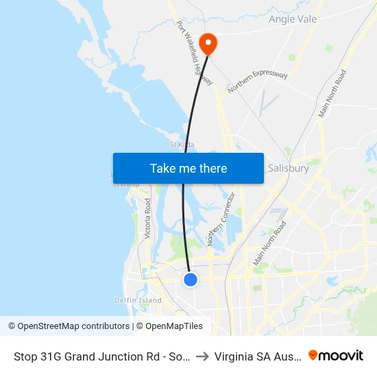 Stop 31G Grand Junction Rd - South side to Virginia SA Australia map