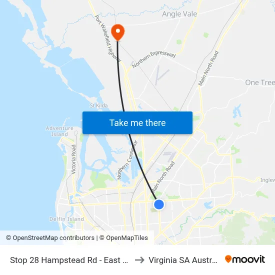 Stop 28 Hampstead Rd - East side to Virginia SA Australia map