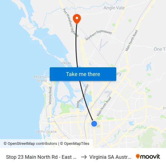 Stop 23 Main North Rd - East side to Virginia SA Australia map