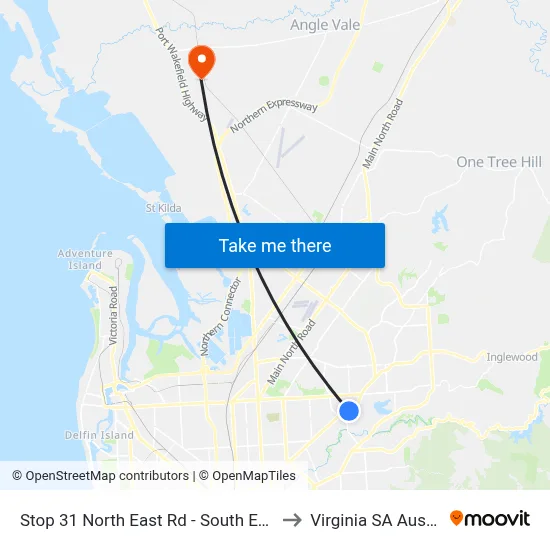 Stop 31 North East Rd - South East side to Virginia SA Australia map