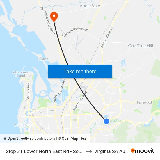Stop 31 Lower North East Rd - South East side to Virginia SA Australia map