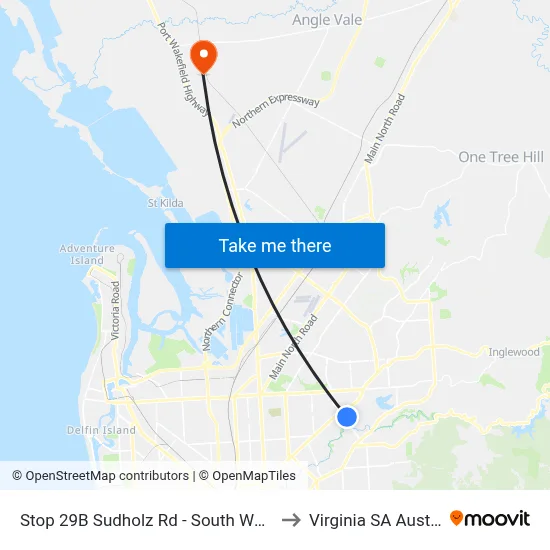 Stop 29B Sudholz Rd - South West side to Virginia SA Australia map