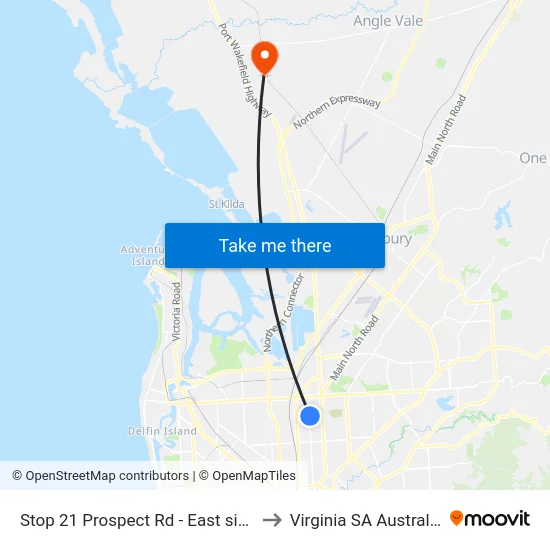 Stop 21 Prospect Rd - East side to Virginia SA Australia map