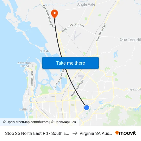 Stop 26 North East Rd - South East side to Virginia SA Australia map