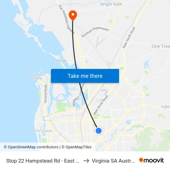 Stop 22 Hampstead Rd - East side to Virginia SA Australia map