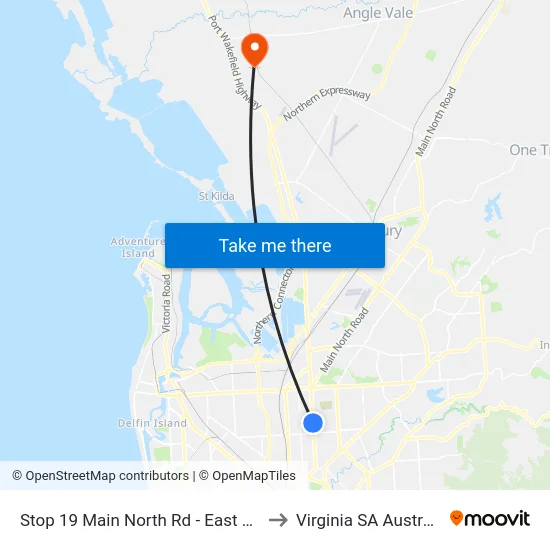 Stop 19 Main North Rd - East side to Virginia SA Australia map