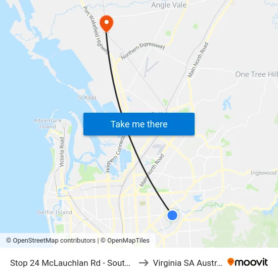 Stop 24 McLauchlan Rd - South side to Virginia SA Australia map