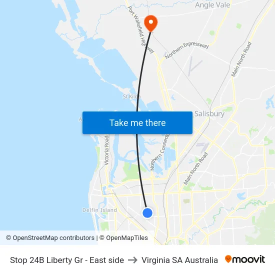 Stop 24B Liberty Gr - East side to Virginia SA Australia map