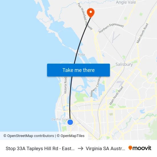 Stop 33A Tapleys Hill Rd - East side to Virginia SA Australia map