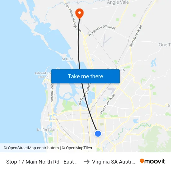 Stop 17 Main North Rd - East side to Virginia SA Australia map