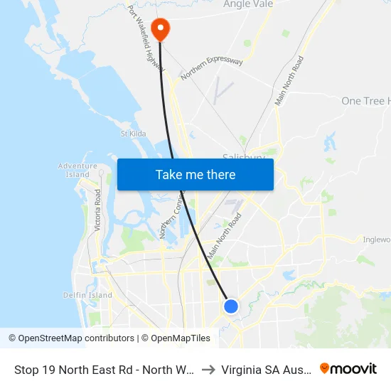 Stop 19 North East Rd - North West side to Virginia SA Australia map