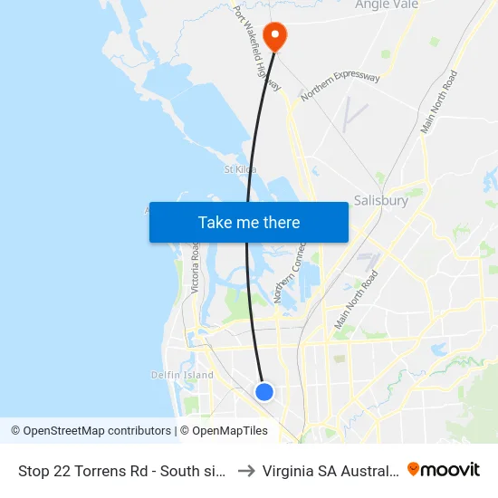 Stop 22 Torrens Rd - South side to Virginia SA Australia map