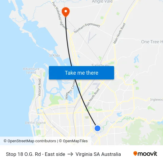 Stop 18 O.G. Rd - East side to Virginia SA Australia map