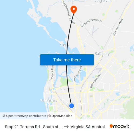 Stop 21 Torrens Rd - South side to Virginia SA Australia map