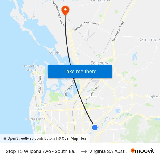 Stop 15 Wilpena Ave - South East side to Virginia SA Australia map