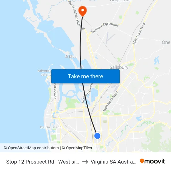 Stop 12 Prospect Rd - West side to Virginia SA Australia map
